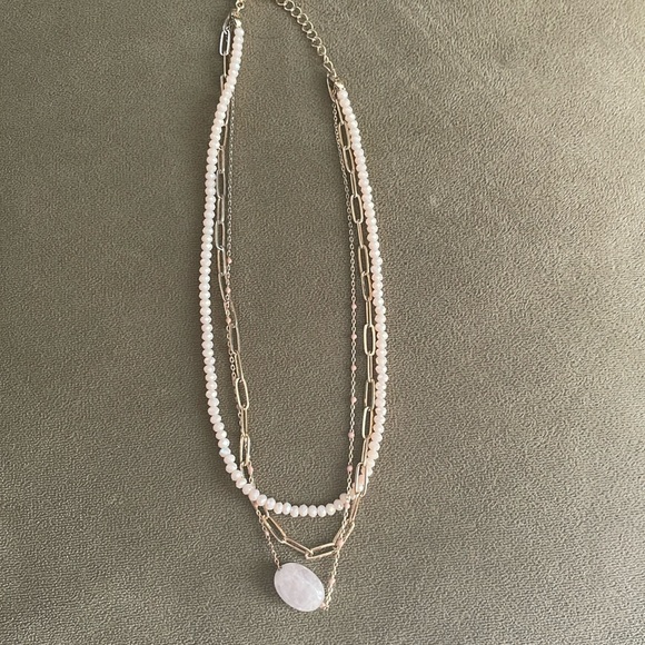 3 strand layered gold necklace - Picture 1 of 4